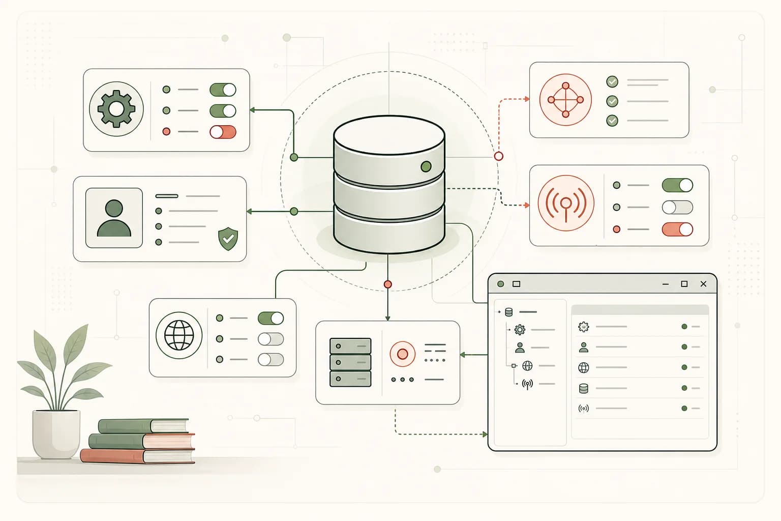 SQL Server Configuration Manager service and network settings diagram