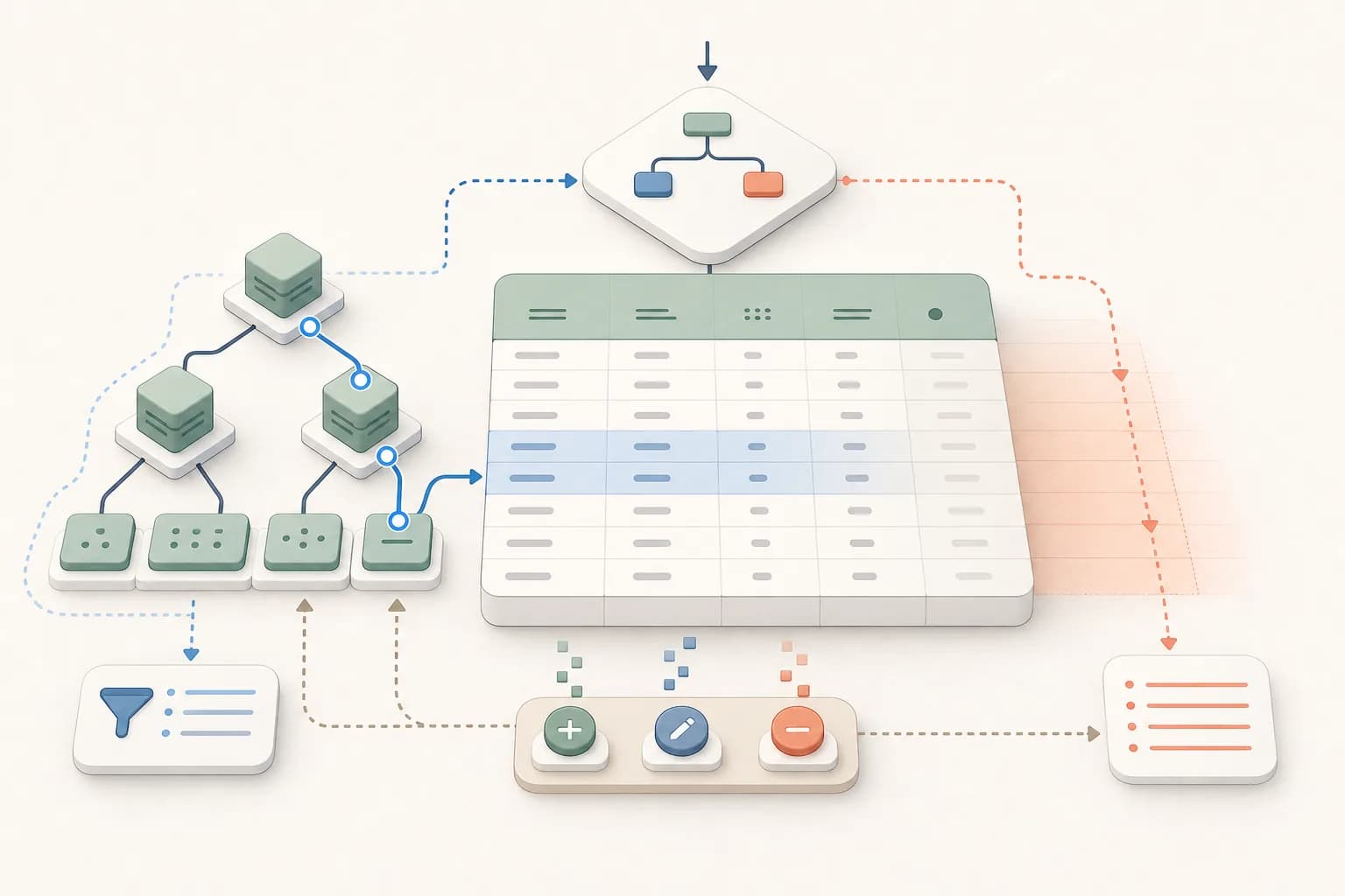 SQL Server indexing access path diagram