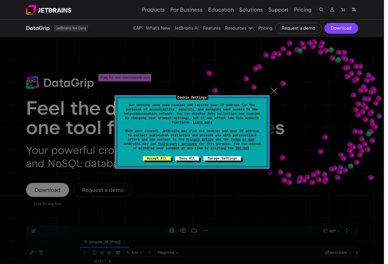 JetBrains DataGrip official product page