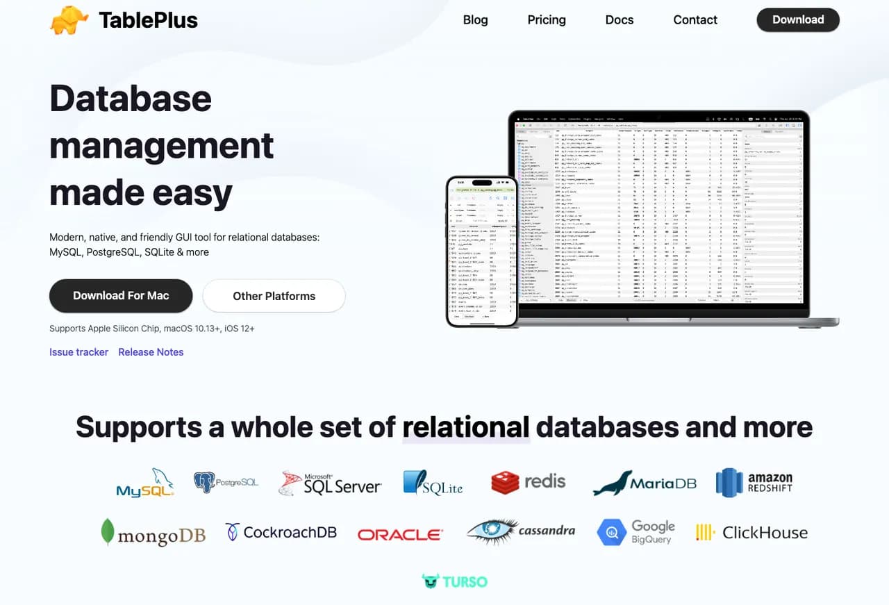 TablePlus official product page
